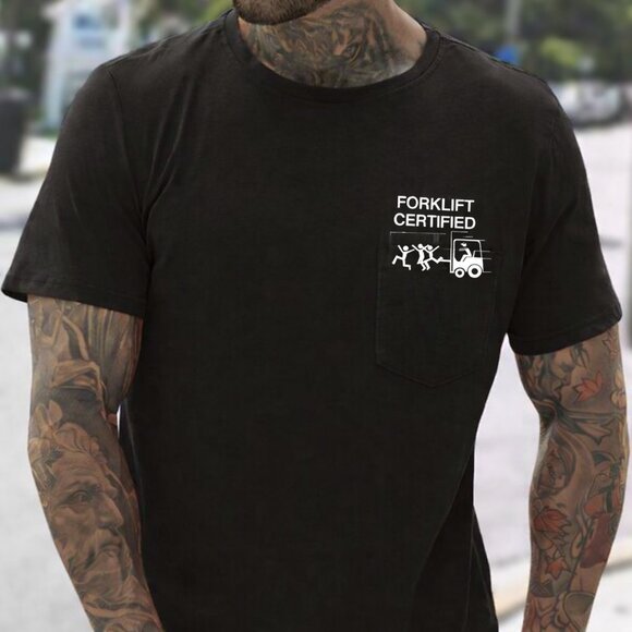 Funny Forklift Certified Graphic Printing T-Shirt - Picture 2 of 4